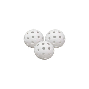 White Hybrid Pickleballs - Set of 3